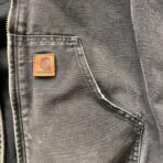 Carhartt Hooded Active Work Jacket J130 Black Perfect Fading - Image 3