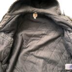 Carhartt Hooded Active Work Jacket J130 Black Perfect Fading - Image 6