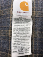 Vintage Y2K Carhartt J97 PTL Men's Blanket-Lined Grey Canvas Detroit Jacket - L - Image 4