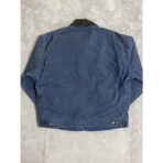 Used Carhartt Detroit Duck Jacket Size L Blue Length 67cm - Image 3