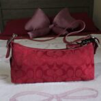 🍒 Y2K Vintage Rare Coach Red East West Baguette Shoulder Bag 🍒 Firm Price FA - Image 3