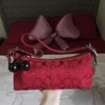 🍒 Y2K Vintage Rare Coach Red East West Baguette Shoulder Bag 🍒 Firm Price FA