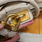 Chloe Paddington Shoulder Bag Leather Padlock Off White cG - Image 4