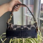 Coach Signature Denim Baguette Shoulder Bag mo - Image 2