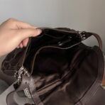 Coach Signature Soho Demi Shoulder Bag Brown Silver JM - Image 7