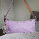 Vintage Y2K Pink Shoulder Bag Baguette Purse Rare zA