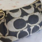 Vintage Y2K Coach Lurex Poppy Gold Hardware Small Shoulder Bag dE - Image 4