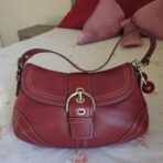 ❤️ Vintage Y2K Coach Dark Red Soho Buckle Shoulder Purse ❤️ dr