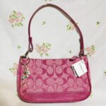 Vintage Coach Pink Suede Demi Shoulder Bag Nwt qD