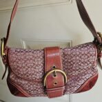 ❤️ Y2K Vintage Coach Mini Soho Suede Signature Shoulder Purse ❤️ OU