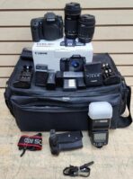 Canon EOS 80D with Canon Zoom Lens 18-55mm & 55-250mm and Accessories