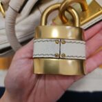 Chloe Paddington Shoulder Bag Leather Padlock Off White cG - Image 2