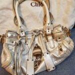 Chloe Paddington Champagne Gold Padlock Key Tote Hand Womens Bag New 2412M yk