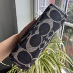 Coach Signature Denim Baguette Shoulder Bag mo - Image 8