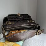 Coach Signature Legacy 65Th Anniversary Shoulder Bag Dark Brown Black Gold et - Image 5