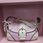 Y2K Vintage Coach Mini Soho Pink Gold Coquette Shoulder Bag KK