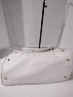 Juicy Couture Large Leather White Gold Beaded Bag Purse🌺🩷 - Image 8