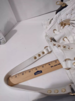 Juicy Couture Large Leather White Gold Beaded Bag Purse🌺🩷 - Image 6