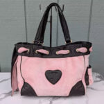 Juicy Couture Y2K Pink! Scottie Dog Daydreamer Velour Vintage Tote Bag💜🍇 - Image 2