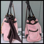 Juicy Couture Y2K Pink! Scottie Dog Daydreamer Velour Vintage Tote Bag💜🍇 - Image 3