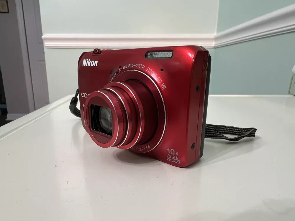 Used 🍇₊˚💜 Nikon COOLPIX S6300 (Red) 16.0MP Compact Digital Camera with 10x Optical Zoom 🍥🎀📷 - Image 3