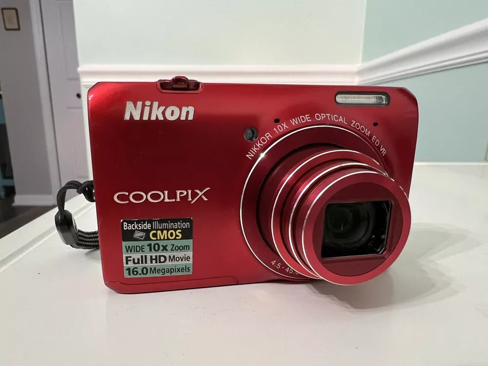 Used 🍇₊˚💜 Nikon COOLPIX S6300 (Red) 16.0MP Compact Digital Camera with 10x Optical Zoom 🍥🎀📷 - Image 2