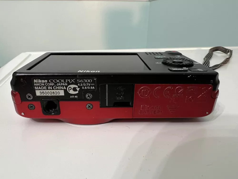 Used 🍇₊˚💜 Nikon COOLPIX S6300 (Red) 16.0MP Compact Digital Camera with 10x Optical Zoom 🍥🎀📷 - Image 5
