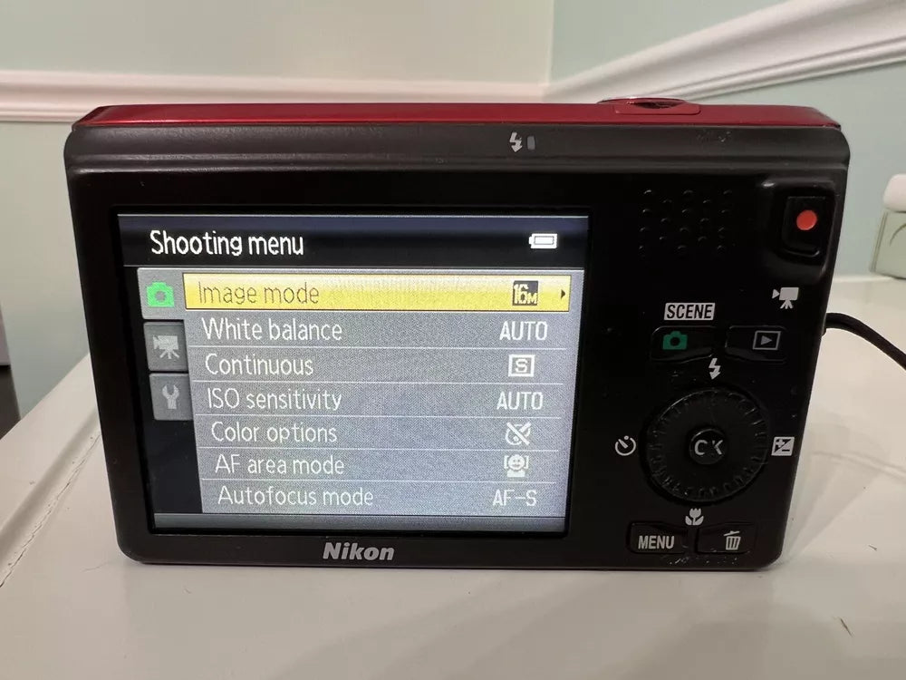 Used 🍇₊˚💜 Nikon COOLPIX S6300 (Red) 16.0MP Compact Digital Camera with 10x Optical Zoom 🍥🎀📷 - Image 8