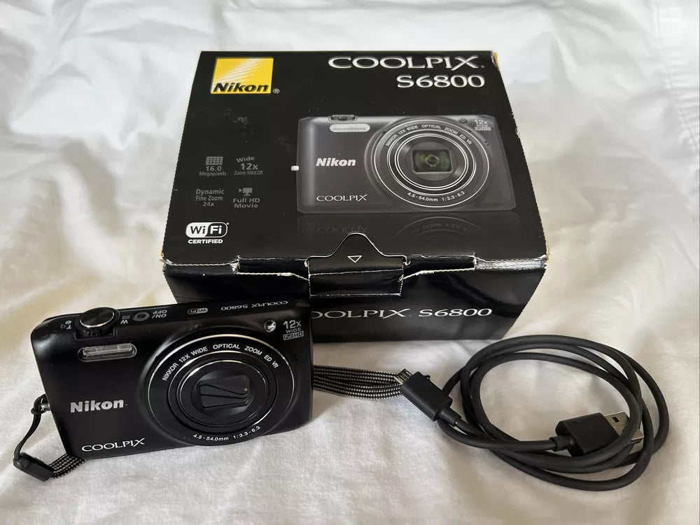 Used 🍇₊˚💜 Nikon Coolpix S6800 16.0MP Compact Digital Camera with 12x Optical Zoom 🍥🎀📷 - Image 1