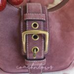 Y2K Vintage Coach Maroon Suede Small Shoulder Bag🖤🍫 - Image 2
