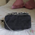 Y2K Vintage Coach Mini Double Turnlock Handbag Shoulder Bag🖤🍫 - Image 6