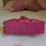 Y2K Vintage Coach Barbie Pink Suede Mini Demi Buckle Shoulder Bag🌺🩷 - Image 5