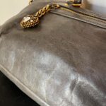 🍇💜PreOwned Miu Miu Studded 2000s Heart Charm Tote Leather Bag🍇💜 - Image 5