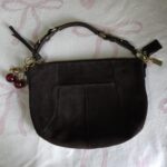 Y2K Vintage Coach Soho Brown Gold Suede Shoulder Bag Purse🤎🌆 - Image 7