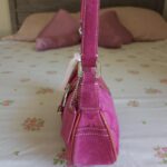 Y2K Vintage Coach Barbie Pink Suede Mini Demi Buckle Shoulder Bag🌺🩷 - Image 6