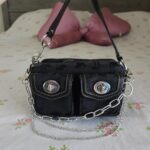 Y2K Vintage Coach Mini Double Turnlock Handbag Shoulder Bag🖤🍫