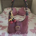Y2K Vintage Coach Maroon Suede Small Shoulder Bag🖤🍫