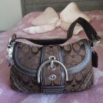 Y2K Vintage Coach Brown Mini Soho Signature Cs Shoulder Purse🤎🌆