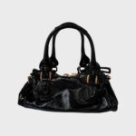 🩷🍒 PreOwned Chloe Paddington black patent leather shoulder Bag🩷🍒