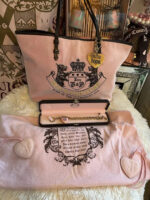 RARE Juicy Couture St. Jude’s CHOOSE HOPE Pink Velour Tote Matching Bracelet🥬🎄 - Image 2