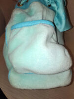 Vintage Juicy Couture Baby Blue Daydreamer Bag Bow Scottie Dogs Velour Gold💜🍇 - Image 3