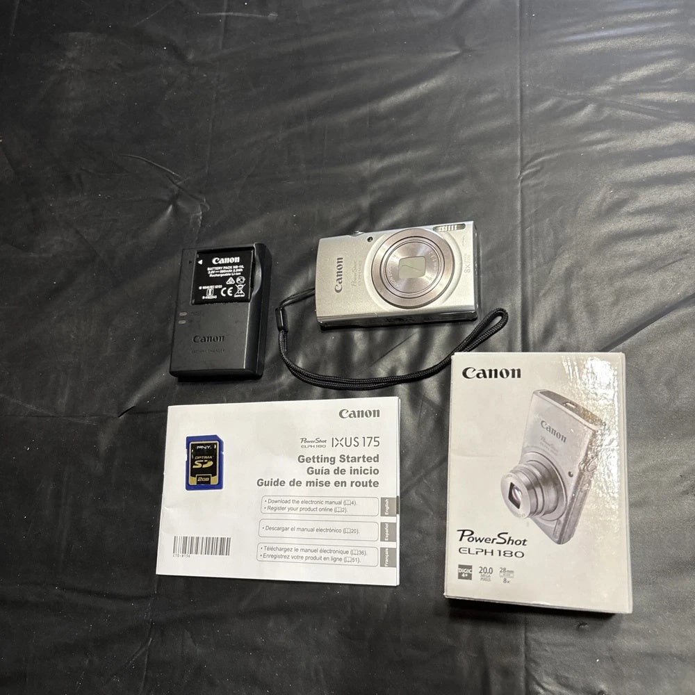 💿 Canon ELPH 180 Silver // [Near MINT] Full Boxed Set ✨ Y2K Digicam - Image 1