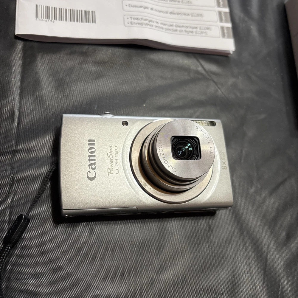 💿 Canon ELPH 180 Silver // [Near MINT] Full Boxed Set ✨ Y2K Digicam - Image 4