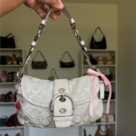 Vintage Coach Soho Flap White Jacquard🍎🔥