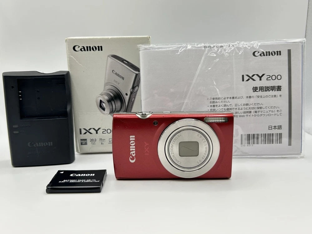 🍒 RARE RED Canon IXY 200 // ELPH 185 [Near Mint] Boxed Set 💿 - Image 1