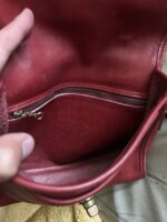 Vintage Coach Purse 9870 Red Leather Court Top Handle Bag Crossbody 🍒❤️‍🔥 - Image 13