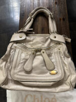Chloe Large Bay Leather Tote Bag In Cream🤍🗻
