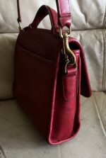 Vintage Coach Purse 9870 Red Leather Court Top Handle Bag Crossbody 🍒❤️‍🔥 - Image 8