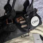 Stunning Authentic Black Chloe Paddington Bag With Bronze Hardware And Crystal Lock💙🌀