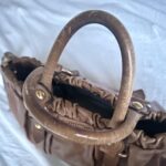 Authentic Brown Miu Miu Vitello Leather Bag With Gold Hardware And Removable Strap🍂✨ - Image 3